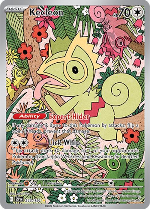 Pokemon Surging Sparks Kecleon 213/191 Illustration Rare Holofoil Card