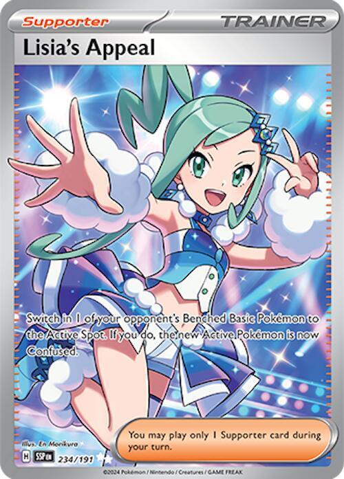 Pokemon Surging Sparks Lisia's Appeal 234/191 Ultra Rare Holofoil Card - stylecreep.com