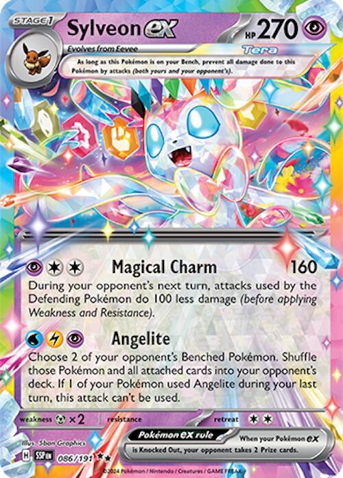 Pokemon Surging Sparks Sylveon ex 086/191 Double Rare Holofoil Card