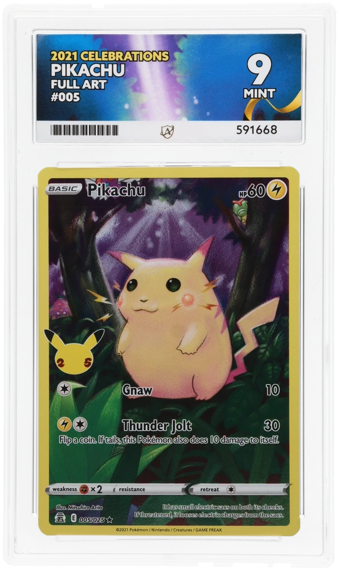 Pokemon Graded Card - Pikachu 005/025 - Ace Mint 9 (591668)