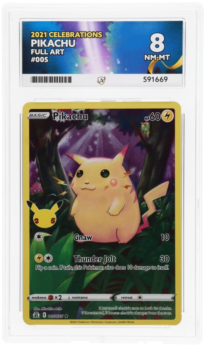 Pokemon Graded Card - Pikachu 005/025 - Ace NM-MT 8 (591669)