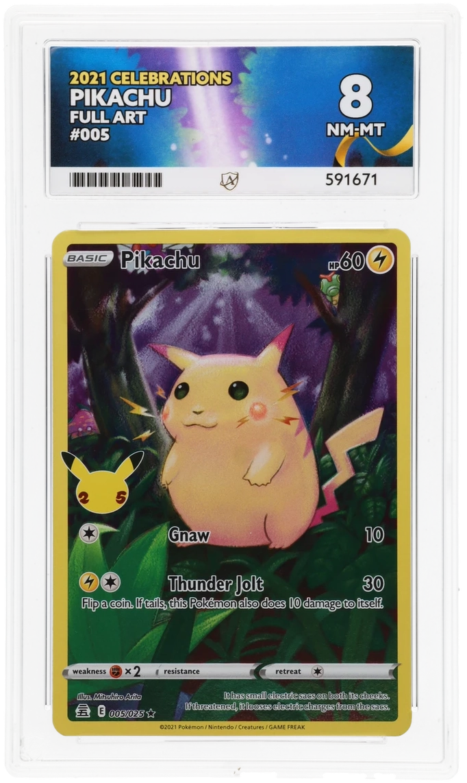 Pokemon Graded Card - Pikachu 005/025 - Ace NM-MT 8 (591671)