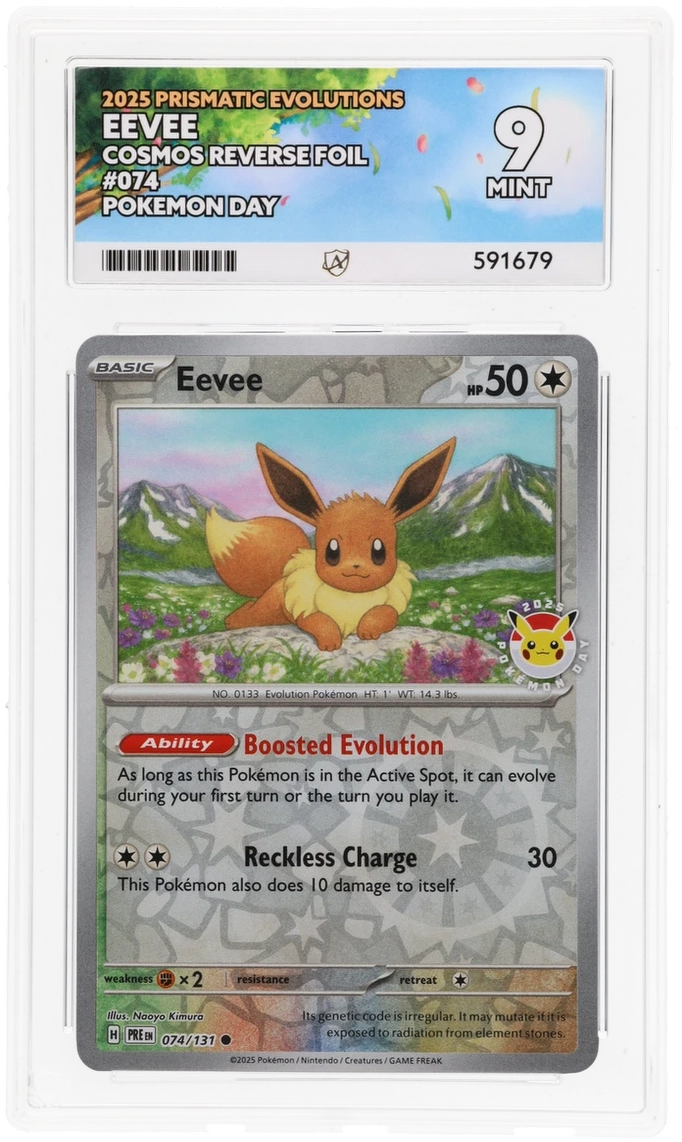 Pokemon Graded Card - Eevee 074/131 Promo - Ace Mint 9 (591679)