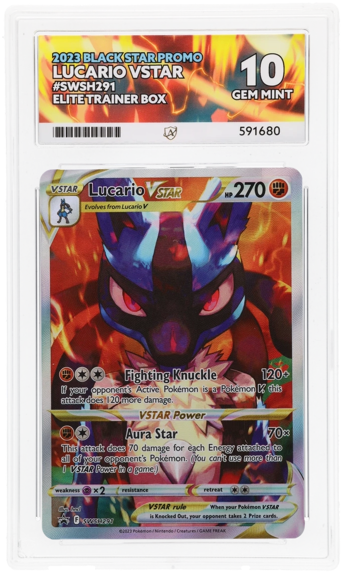 Pokemon Graded Card - Lucario VSTAR SWSH291 Promo - Ace Gem Mint 10 (591680)