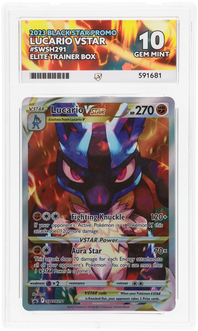 Pokemon Graded Card - Lucario VSTAR SWSH291 Promo - Ace Gem Mint 10 (591681)