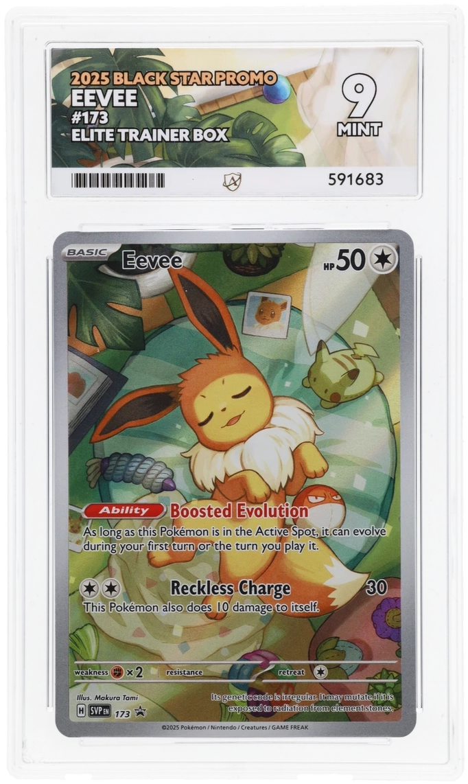 Pokemon Graded Card - Eevee 173 SV Promo - Ace Mint 9 (591683)