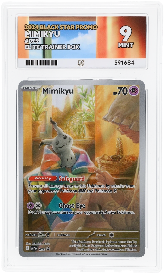 Pokemon Graded Card - Mimikyu 075 SV Promo - Ace Mint 9 (591684)
