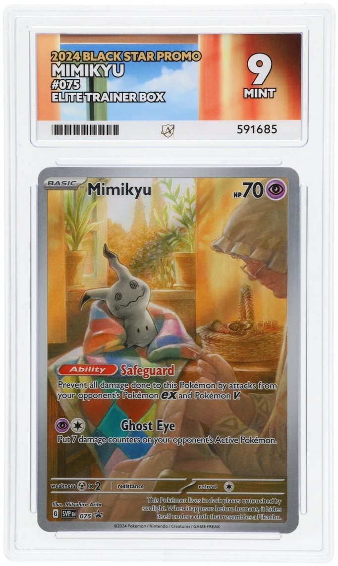 Pokemon Graded Card - Mimikyu 075 SV Promo - Ace Mint 9 (591685)