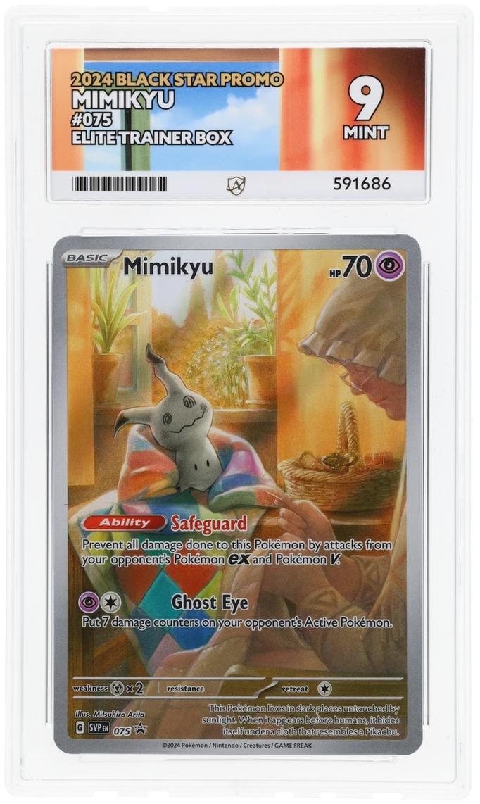 Pokemon Graded Card - Mimikyu 075 SV Promo - Ace Mint 9 (591686)