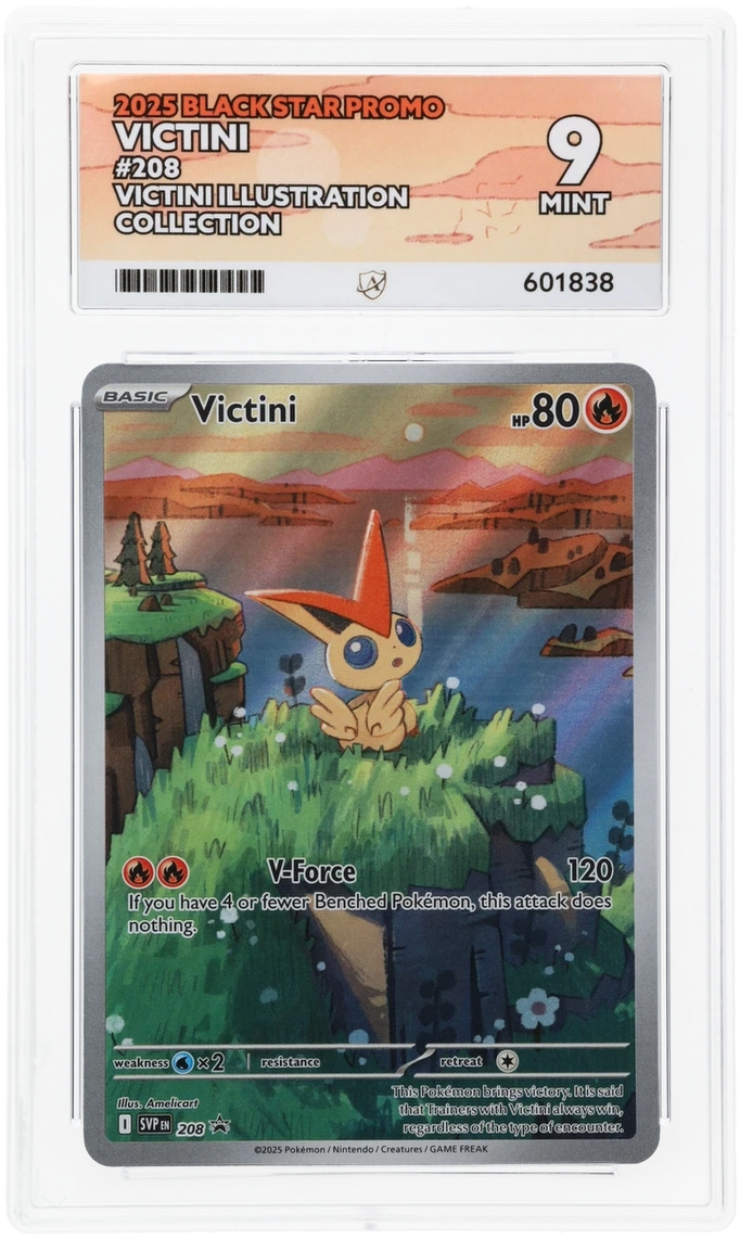 Pokemon Graded Card - Victini 208 SV Promo - Ace Mint 9 (601838)
