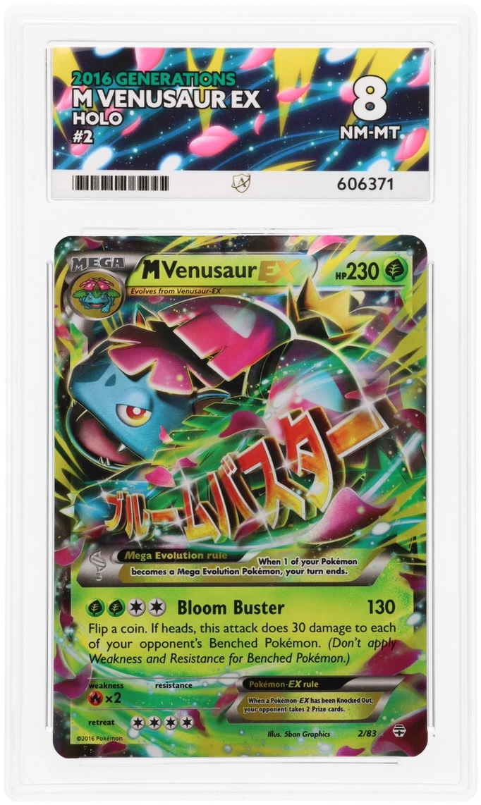 Pokemon Graded Card - M venusaur EX 2/83 - Ace NM-MT 8 (606371)
