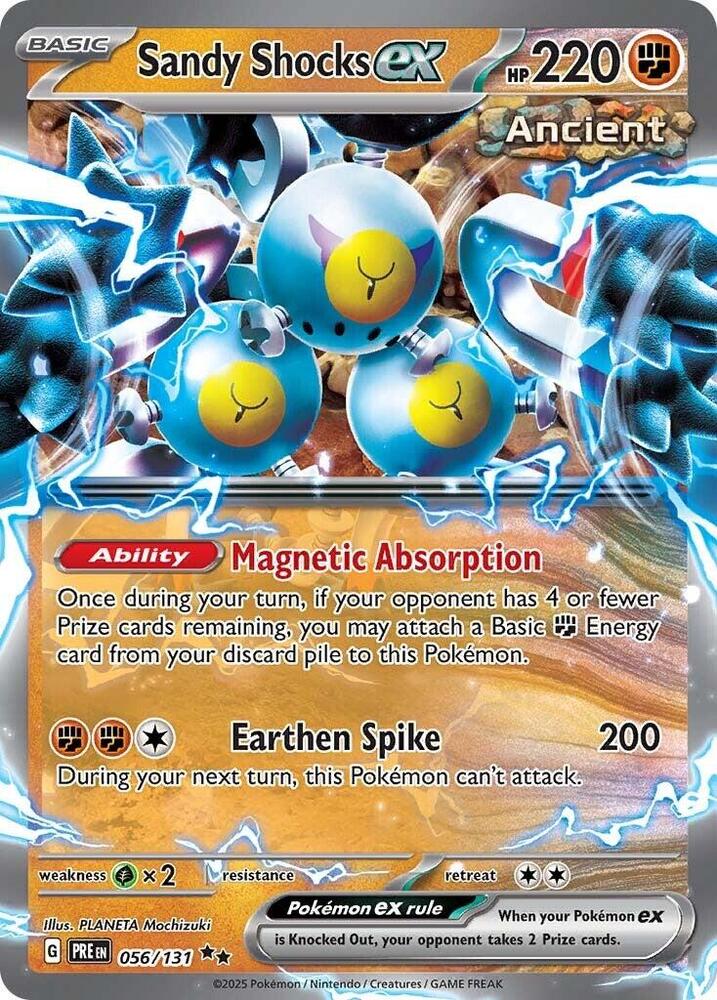 Pokemon Prismatic Evolutions Sandy Shocks ex 056/131 Double Rare Holo Card - stylecreep.com
