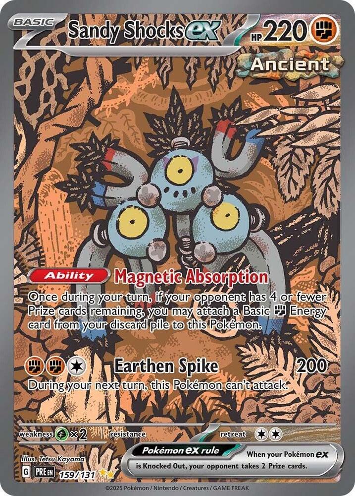 Pokemon Prismatic Evolutions Sandy Shocks ex 159/131 Special Illustration Rare Holofoil Card