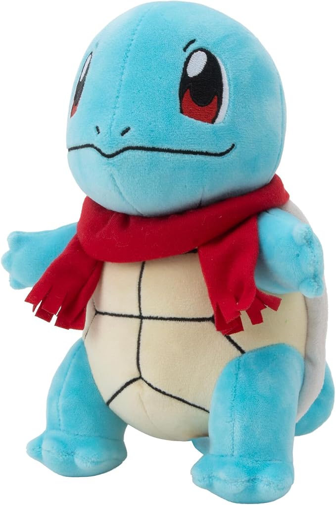Pokemon 8in Seasonal Plush Squirtle w/Red Scarf