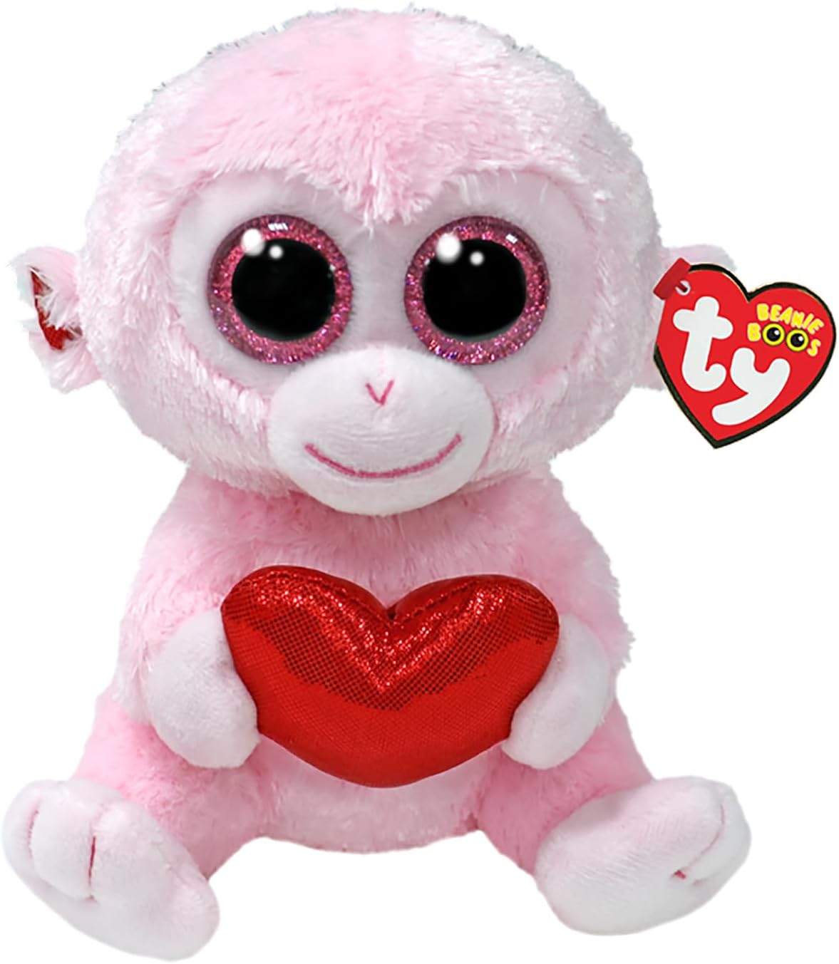 Ty Beanie Boos Regular Valentines 2024 GiGi Pink Monkey - stylecreep.com