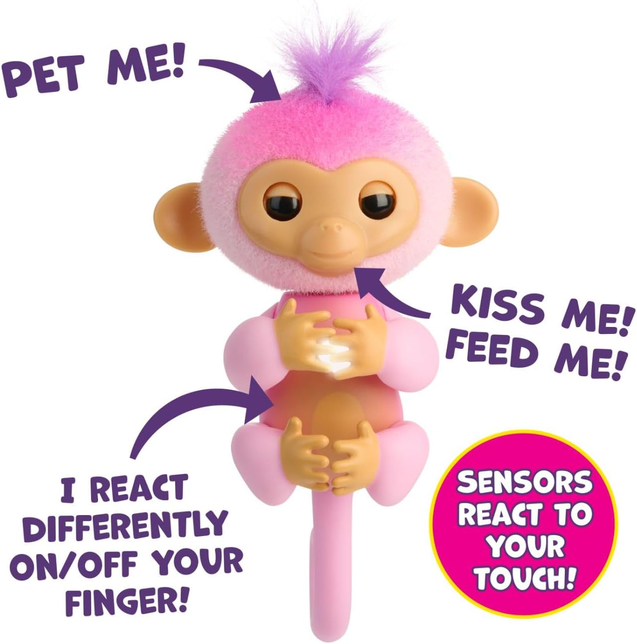Fingerlings 2023 Baby Monkey Harmony Pink - stylecreep.com