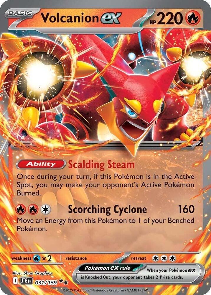 Pokemon Journey Together Volcanion ex 031/159 Double Rare Card - stylecreep.com