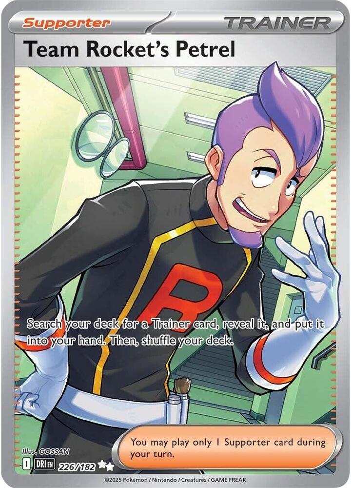Pokemon Destined Rivals Team Rocket's Petrel 226/182 Ultra Rare Holo Card - stylecreep.com