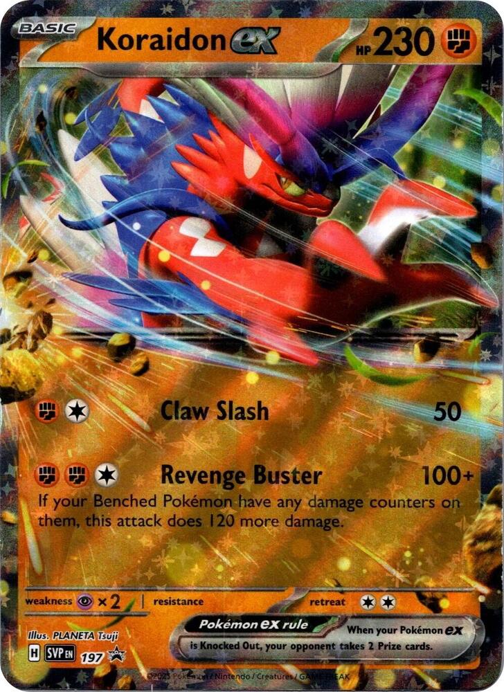 Pokemon Scarlet & Violet Promo Koraidon ex 197 Holo Card - stylecreep.com