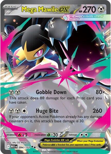 Pokemon Mega Evolution Mega Mawile ex 094/132 Double Rare Holofoil Card - stylecreep.com