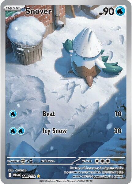 Pokemon Mega Evolution Snover 140/132 Shiny Rare Holofoil Card - stylecreep.com