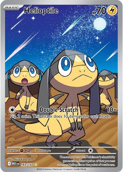 Pokemon Mega Evolution Helioptile 143/132 Shiny Rare Holofoil Card - stylecreep.com