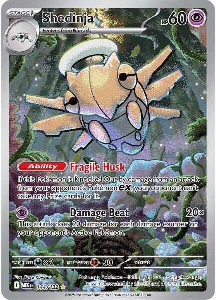 Pokemon Mega Evolution Shedinja 144/132 Shiny Rare Holofoil Card - stylecreep.com