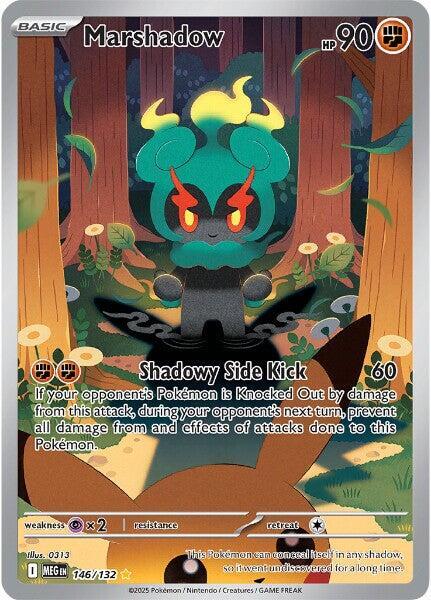Pokemon Mega Evolution Marshadow 146/132 Shiny Rare Holofoil Card - stylecreep.com