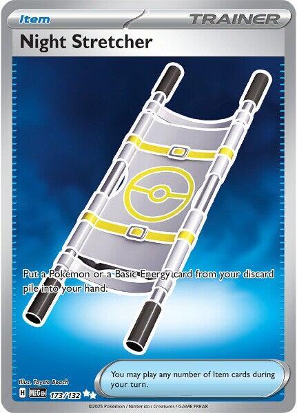 Pokemon Mega Evolution Night Stretcher 173/132 Ultra Rare Holofoil Card - stylecreep.com