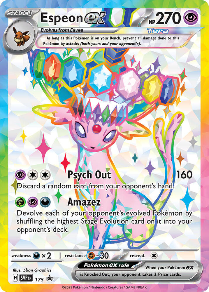 Pokemon Scarlet & Violet Promo Espeon ex 175 Card - stylecreep.com