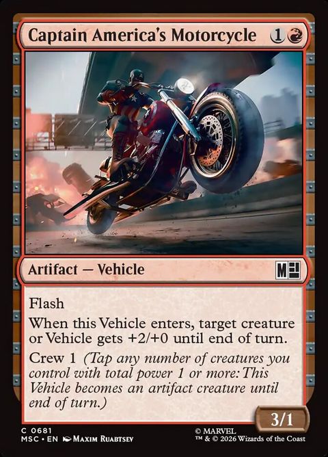 Captain America's Motorcycle (681)| Magic: The Gathering Card –