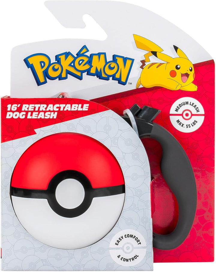 Pokemon 16' Retractable Poke Ball Dog Leash