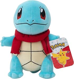 Pokemon 8in Seasonal Plush Squirtle w/Red Scarf