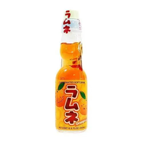 Hatakosen Ramune Soda Drink Orange Flavour 200ml