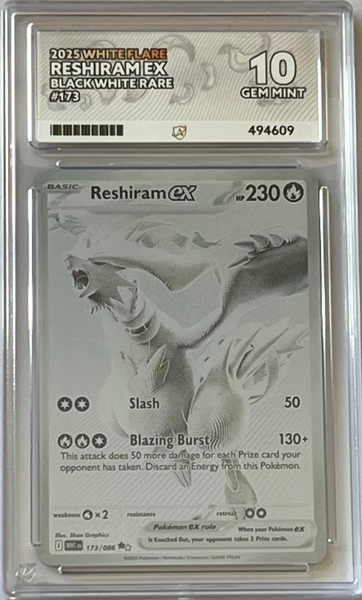 Pokemon Graded Card - Reshiram ex 173/086 - Ace Gem Mint 10 (494609)
