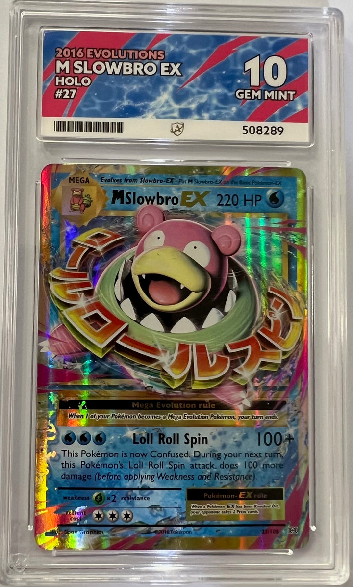 Pokemon Graded Card - M Slowbro EX 27/108 - Ace Gem Mint 10 (508289)
