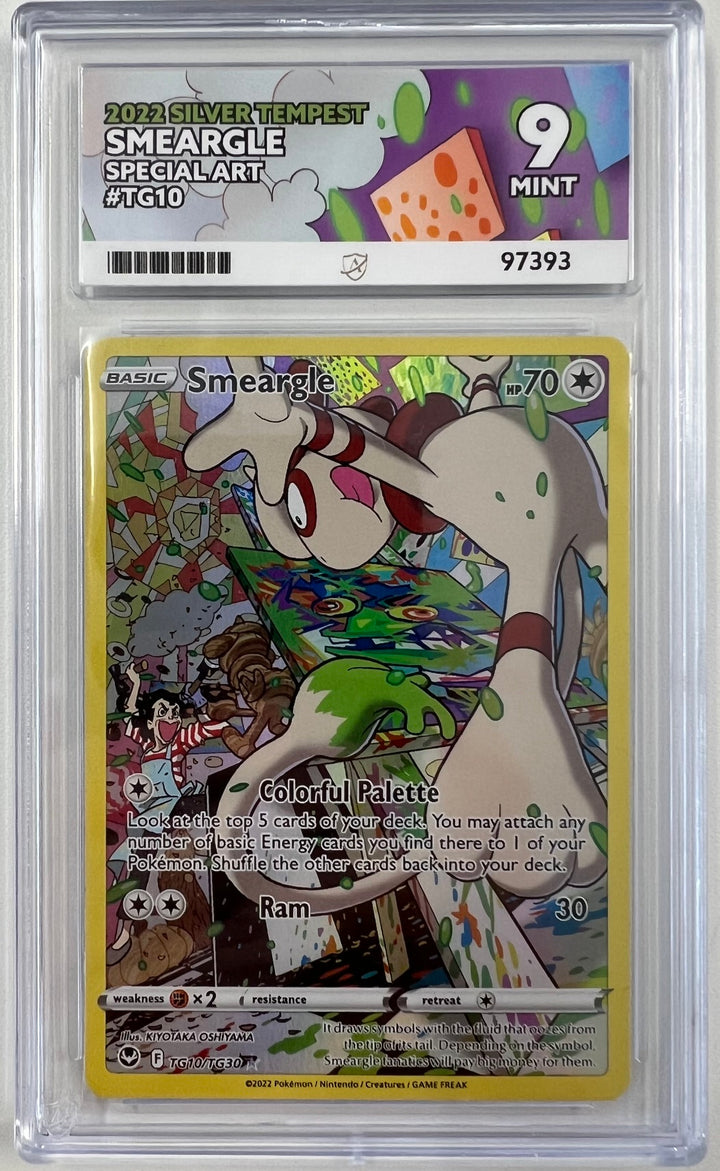 Pokemon Graded Card - Smeargle Tg10/Tg30 - Ace Mint 9 (97393)