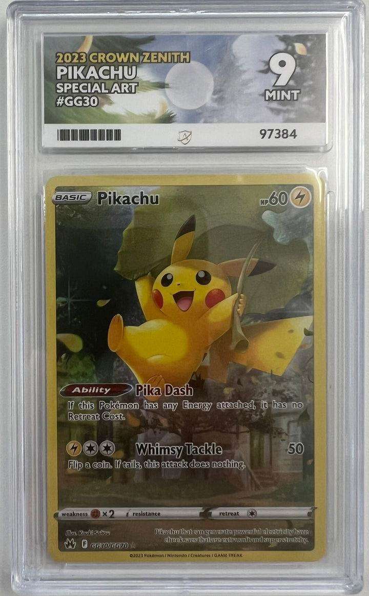 Pokemon Graded Card - Pikachu GG30/GG70 - Ace Mint 9 (97384)