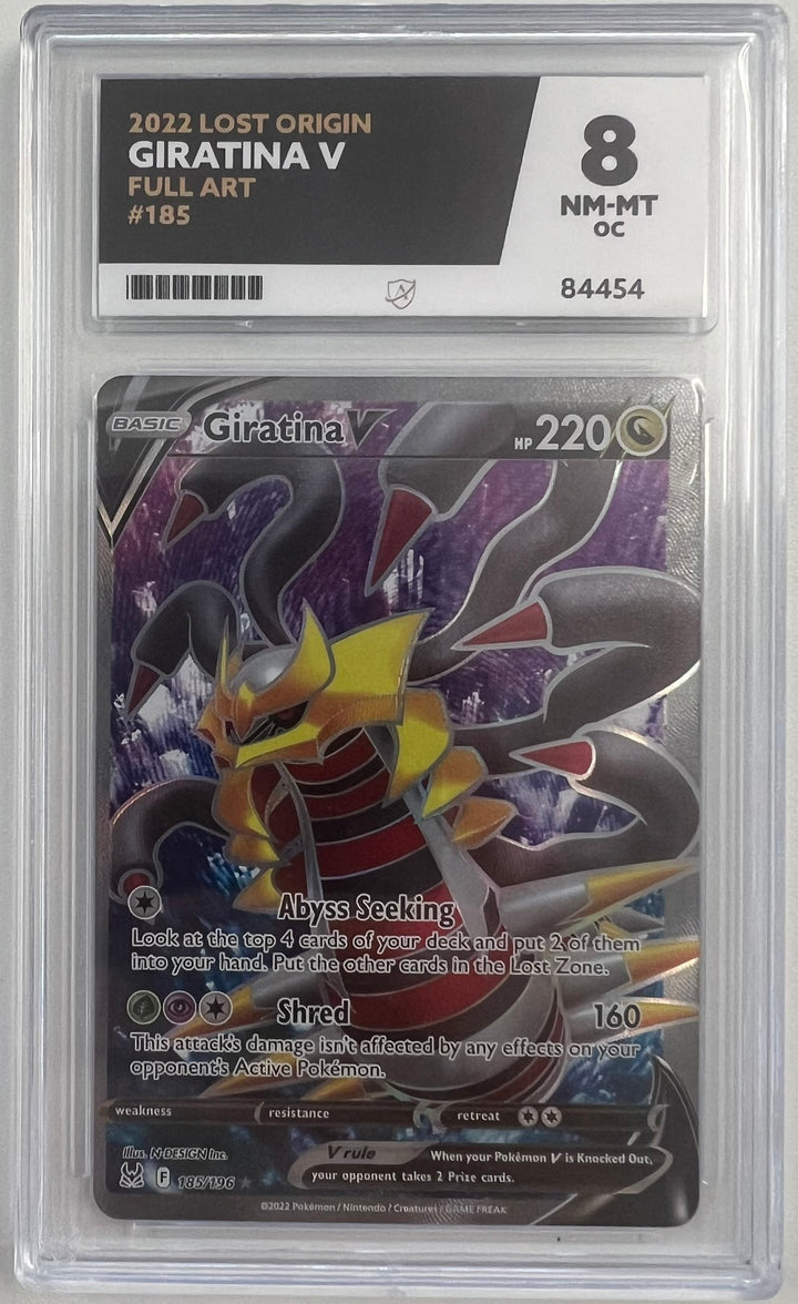 Pokemon Graded Card - Giratina V 185/196 - Ace NM-MT 8(OC) (84454)