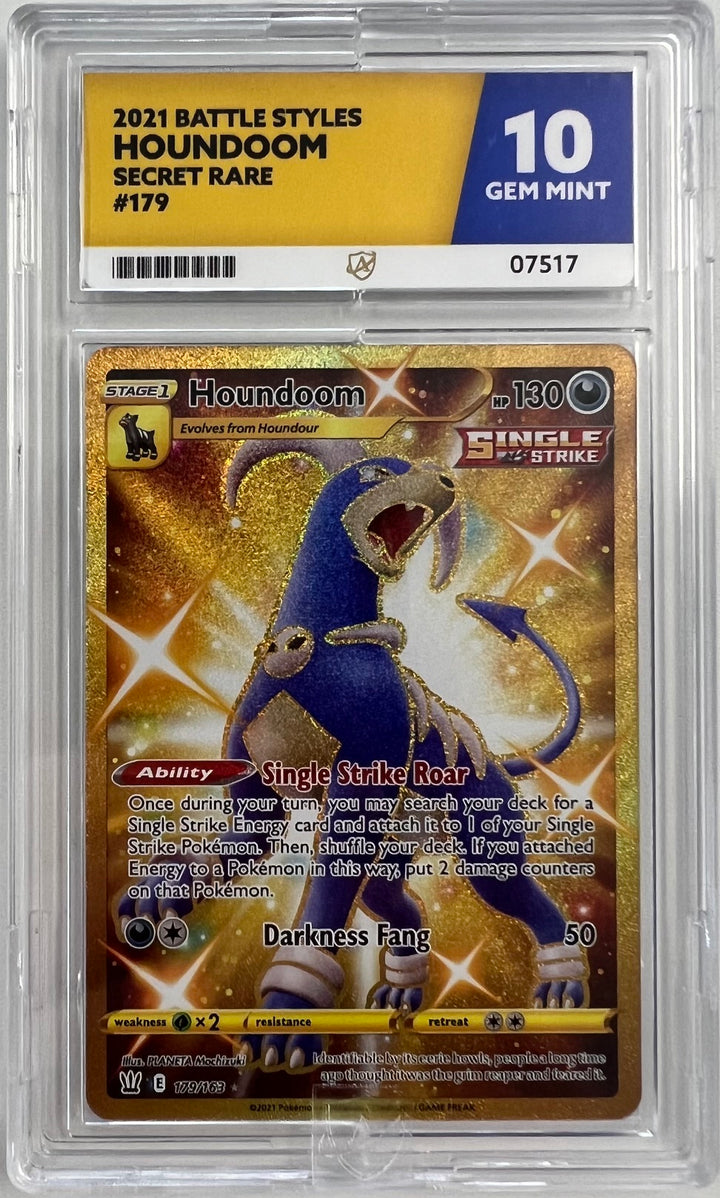 Pokemon Graded Card - Houndoom 179/163 - Ace Gem Mint 10 (07517)