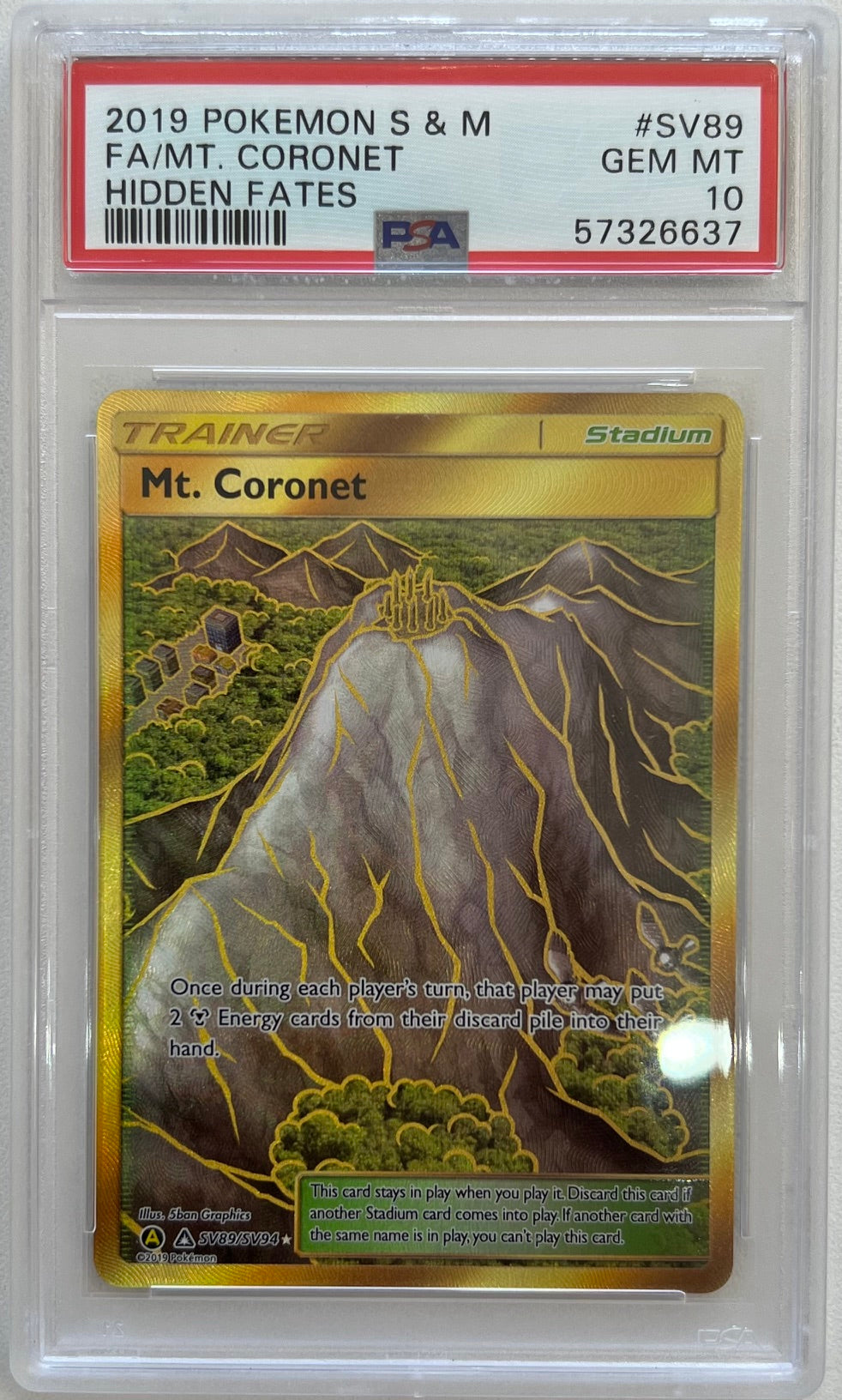 Pokemon Graded Card - MT. Coronet SV89/SV94 - PSA GEM MT 10 (57326637)