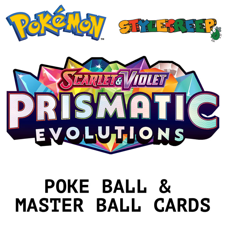 Pokemon TCG Prismatic Evolutions Poke Ball & Master Ball - Select Your Card