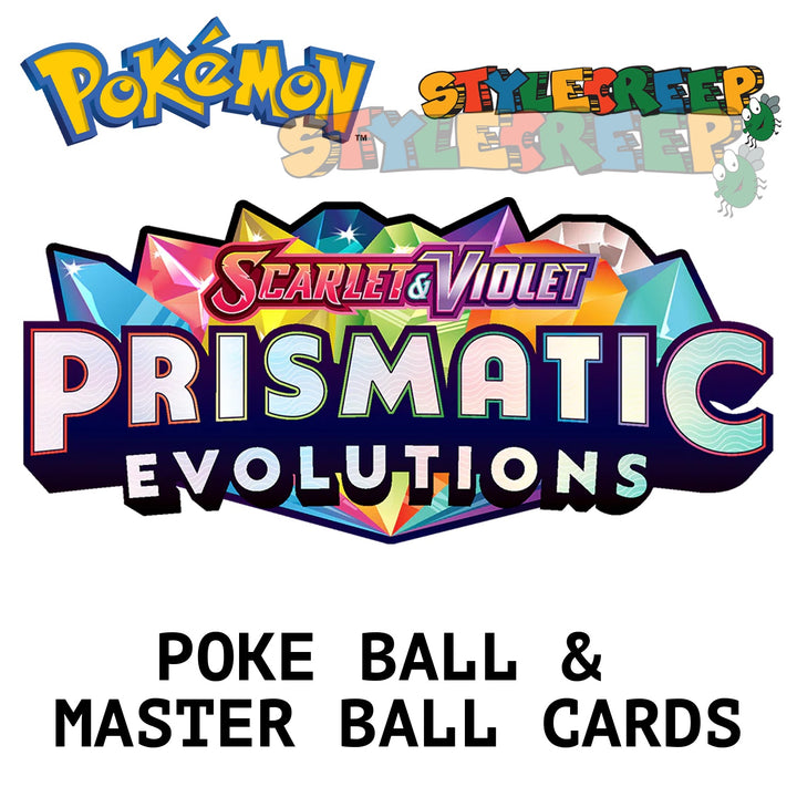 Pokemon TCG Prismatic Evolutions Poke Ball & Master Ball - Select Your Card