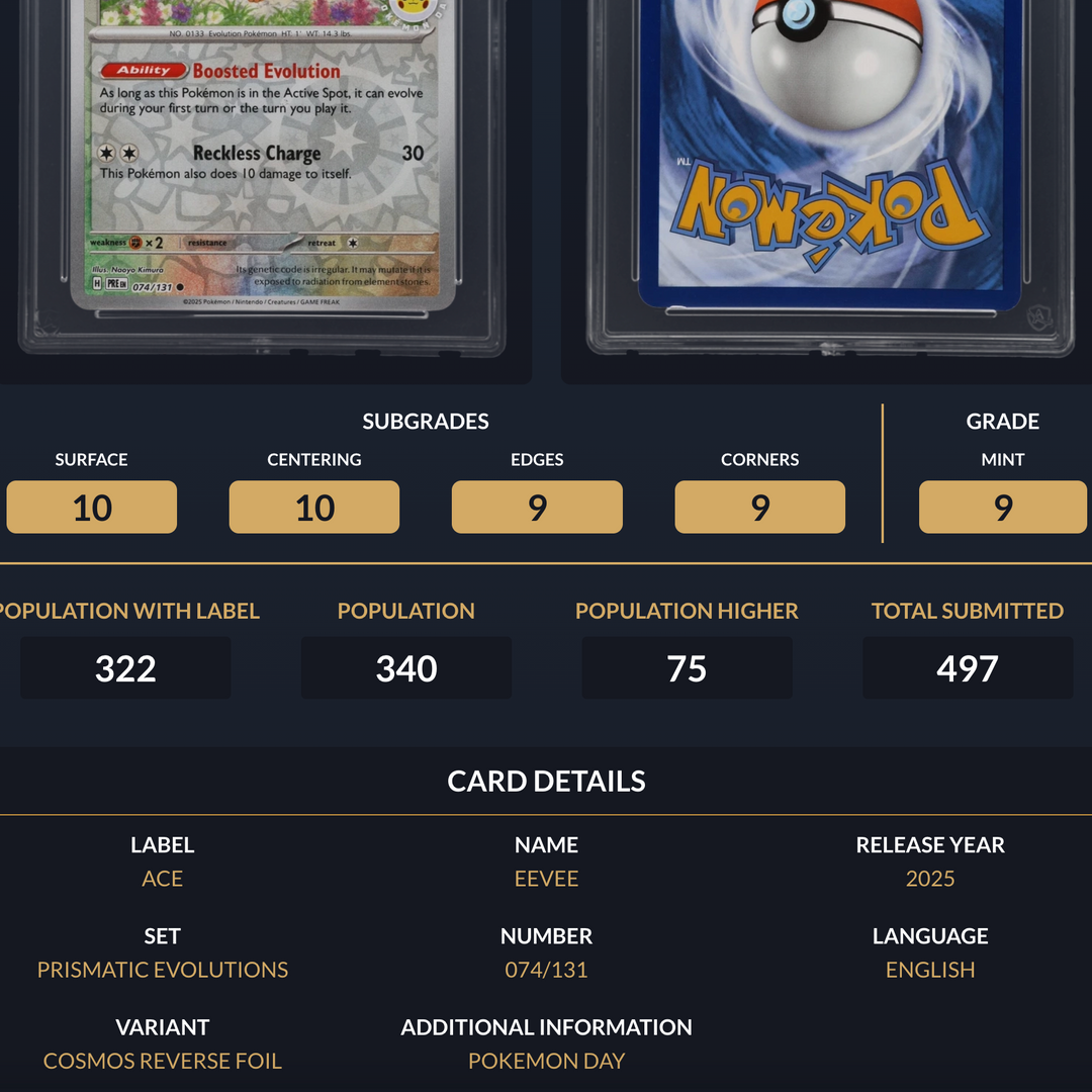 Pokemon Graded Card - Eevee 074/131 Promo