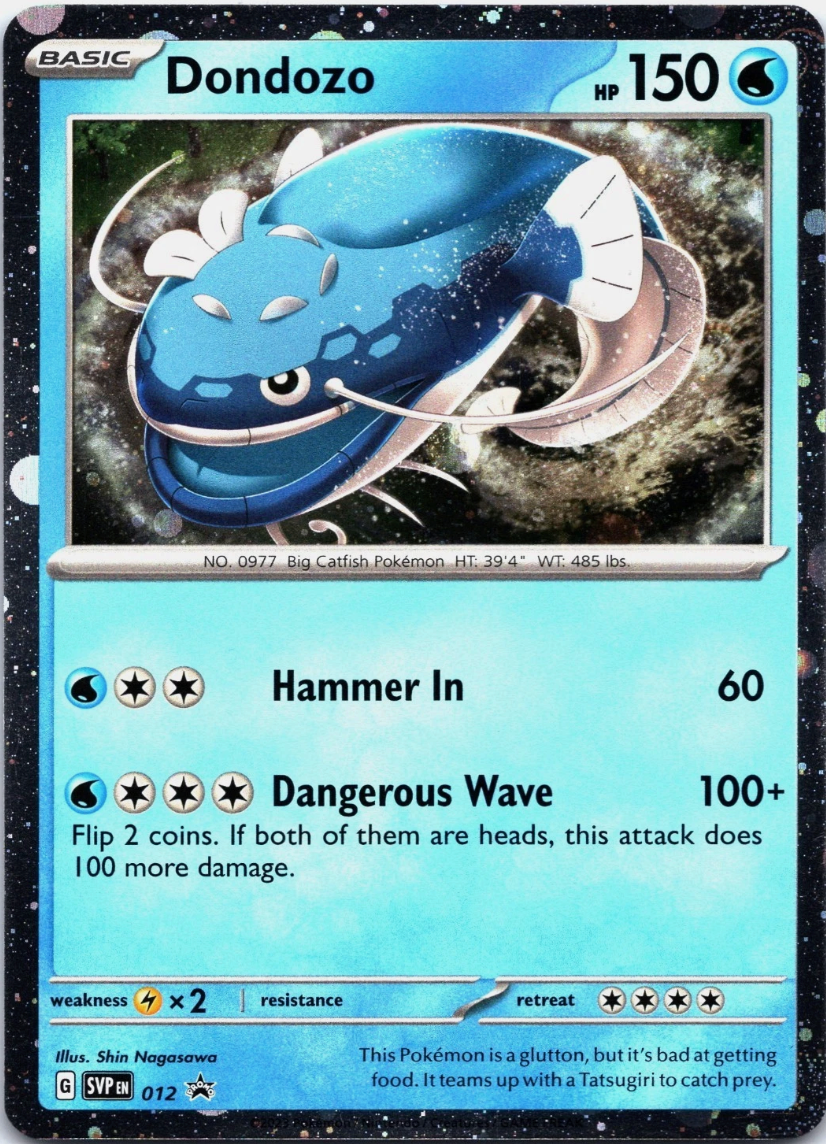 Pokemon Scarlet & Violet Promo Dondozo 012 Cosmo Holo Card - stylecreep.com