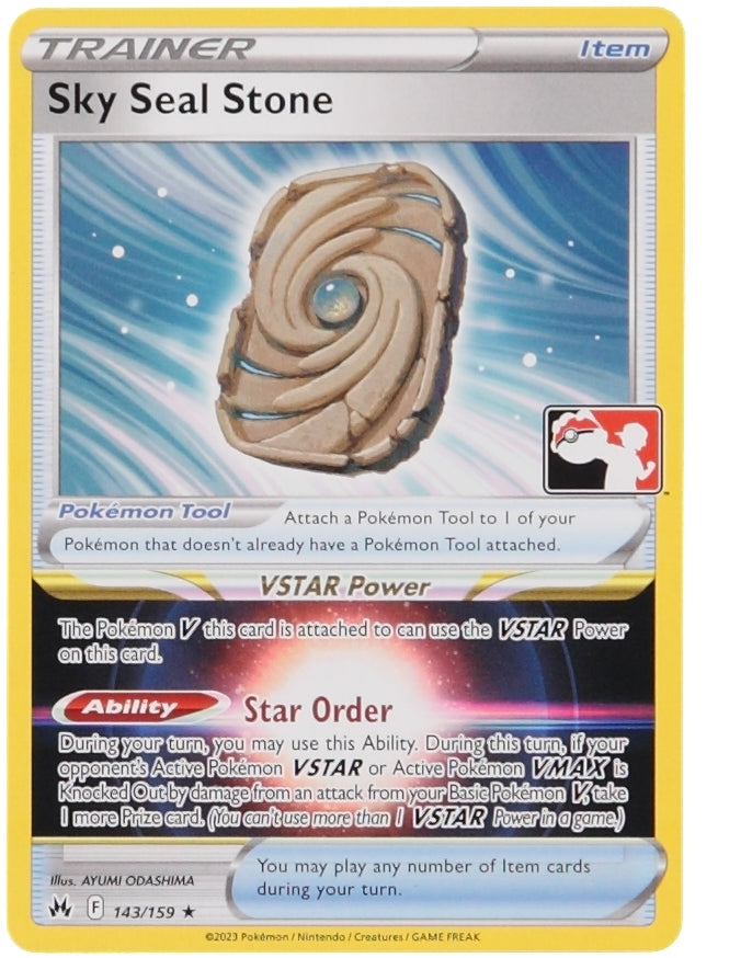 Pokemon TCG Sky Seal Stone CRZ 143 (STD) Prize Pack S3