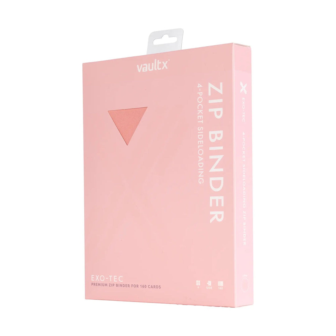 Vault X Exo-Tec Zip Binder 4-Pocket Just Pink