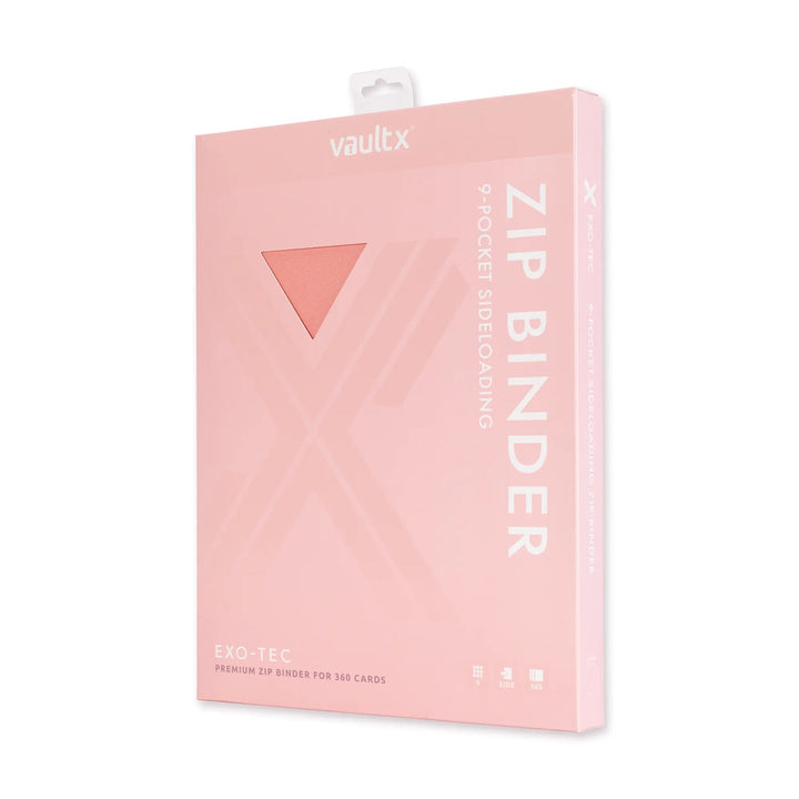 Vault X Exo-Tec Zip Binder 9-Pocket Just Pink