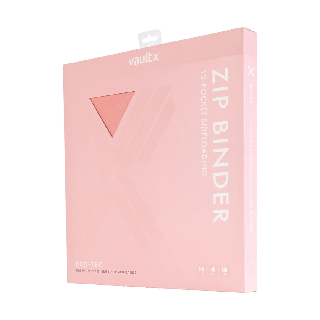 Vault X Exo-Tec Zip Binder 12-Pocket Just Pink