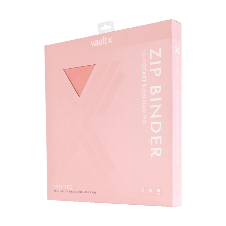 Vault X Exo-Tec Zip Binder 12-Pocket Just Pink